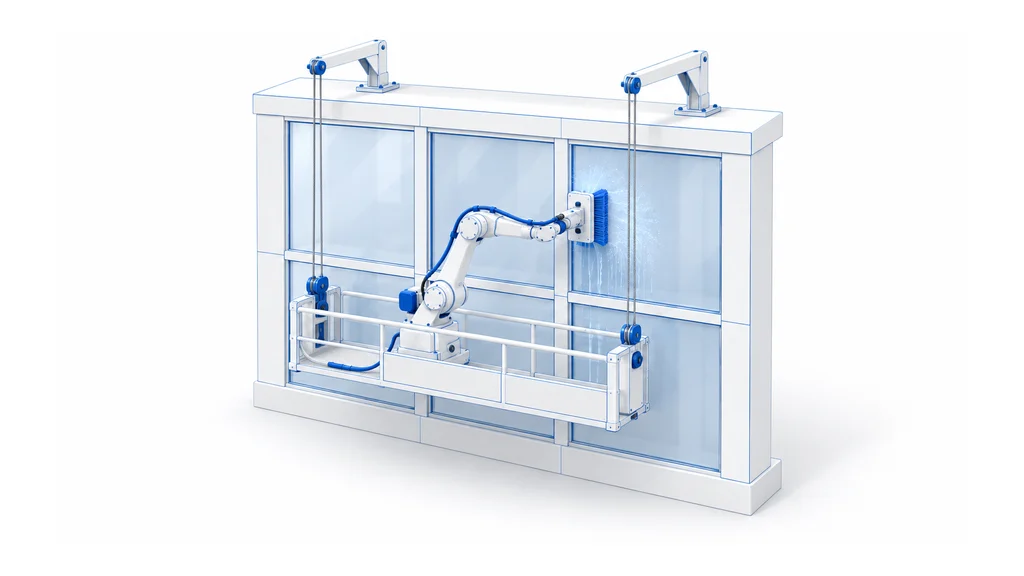 Commercial window cleaning illustration