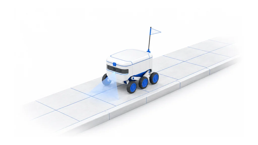 Sidewalk delivery illustration